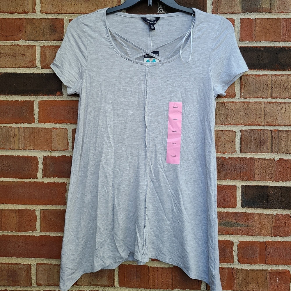 Terre Bleue Heather Grey Tunic Top